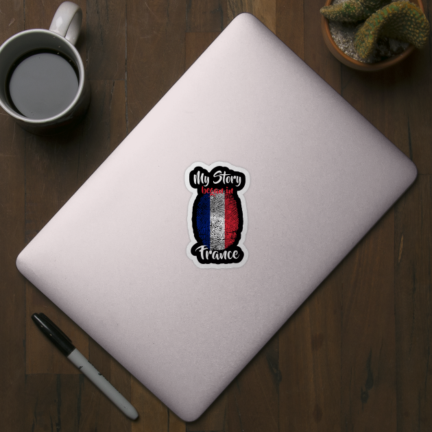 France Flag Fingerprint My Story DNA French by Your Culture & Merch